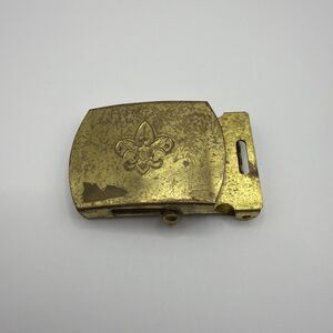 Vintage Boy Scout Belt Buckle Made In USA Solid Brass